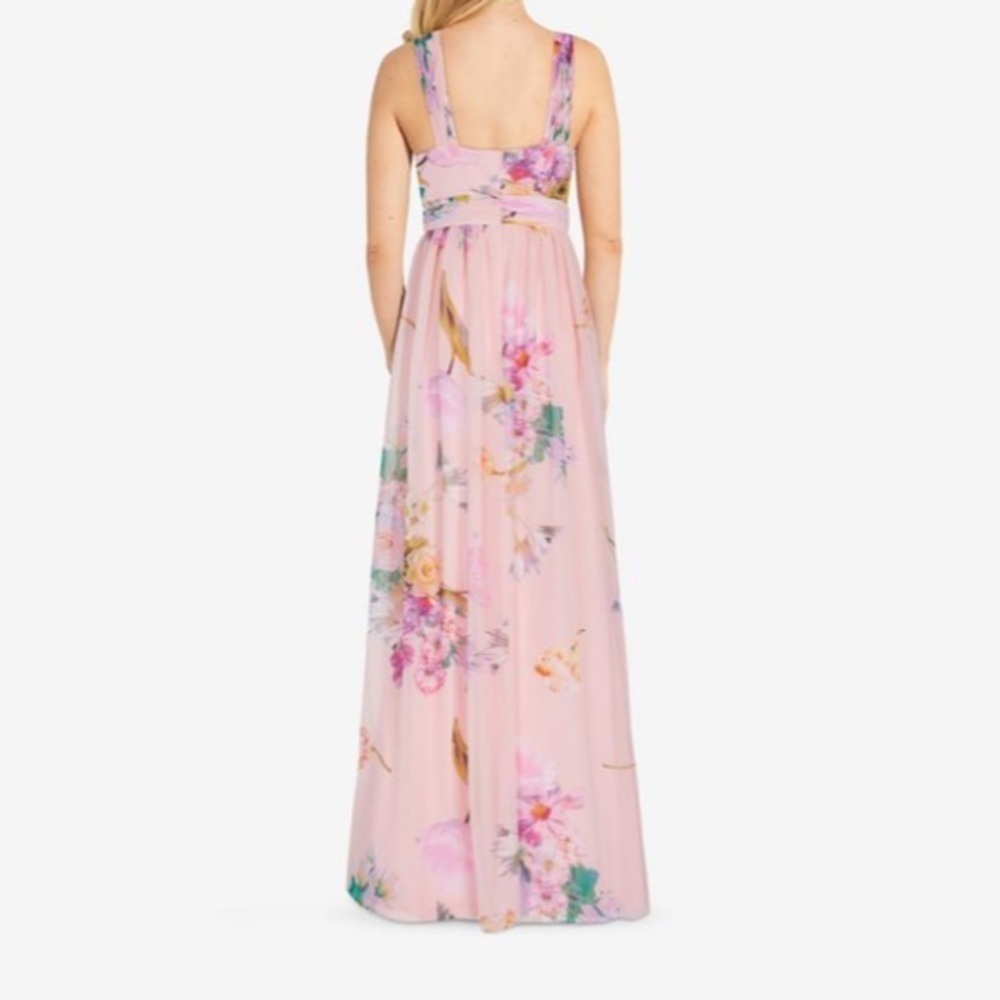 Adrianna Papell Floral Printed Chiffon Gown - Picture 2 of 16